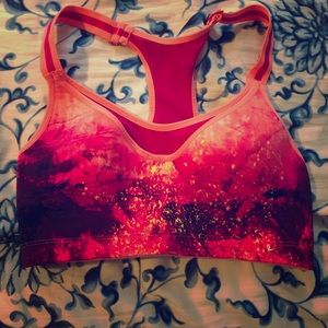 Pink and orange sports bra
